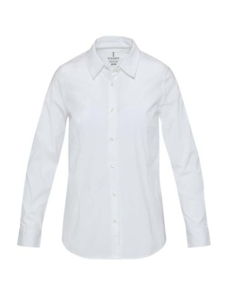 Camicia in tessuto di popeline da donna Carnelian