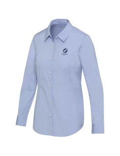 Camicia in tessuto di popeline da donna Carnelian