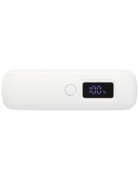 Power bank per tablet da 10.000 mAh e 35 W con cavo Tipo-C integrato in plastica riciclata Acrux