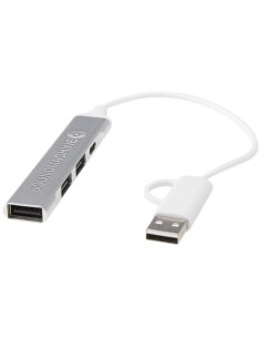 Hub USB-A e Tipo-C a 4 porte in alluminio riciclato con doppio ingresso Alkaid