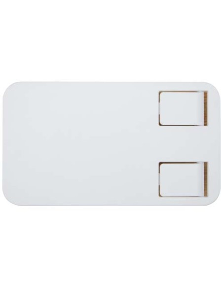 Supporto per telefono da tavolo pieghevole in plastica riciclata con dettagli in bambù Alfirk Supporto per telefono da tavolo pieghevole in plastica riciclata con dettagli in bambù Alfirk