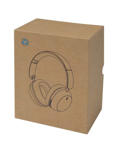 Cuffie over-ear pieghevoli in plastica riciclata con funzione ANC e ENC Hoggar