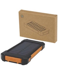 Robusto power bank a energia solare da 5.000 mAh e 10 W in plastica riciclata con torcia incorporata Altair