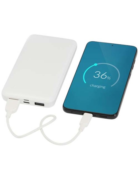 Power bank da 10.000 mAh e 10 W in plastica riciclata Intan