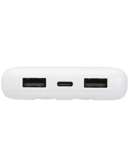 Power bank da 10.000 mAh e 10 W in plastica riciclata con 2 cavi integrati Adhil