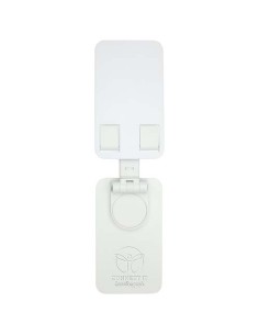 Supporto per telefono pieghevole in plastica riciclata con supporto da tavolo in metallo Alhena