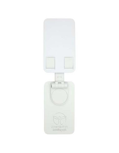 Supporto per telefono pieghevole in plastica riciclata con supporto da tavolo in metallo Alhena