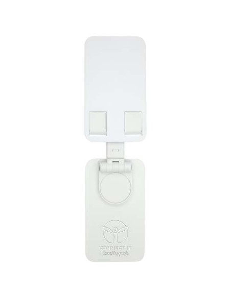 Supporto per telefono pieghevole in plastica riciclata con supporto da tavolo in metallo Alhena Supporto per telefono pieghevole in plastica riciclata con supporto da tavolo in metallo Alhena