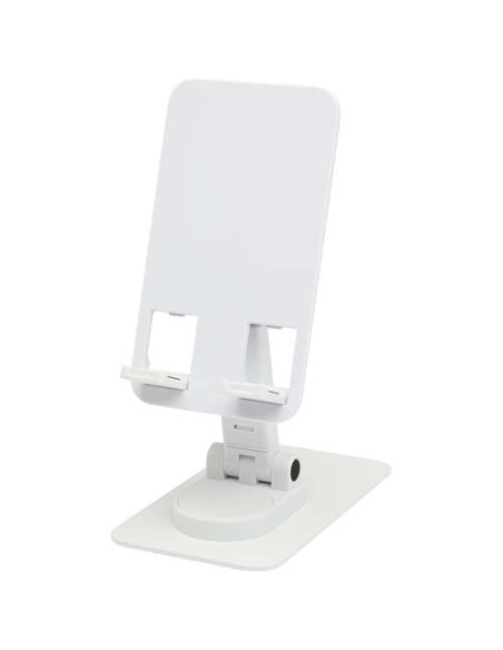 Supporto per telefono pieghevole in plastica riciclata con supporto da tavolo in metallo Alhena Supporto per telefono pieghevole in plastica riciclata con supporto da tavolo in metallo Alhena