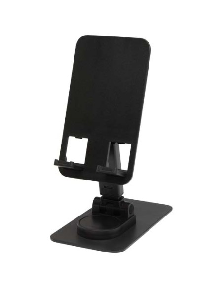 Supporto per telefono pieghevole in plastica riciclata con supporto da tavolo in metallo Alhena Supporto per telefono pieghevole in plastica riciclata con supporto da tavolo in metallo Alhena