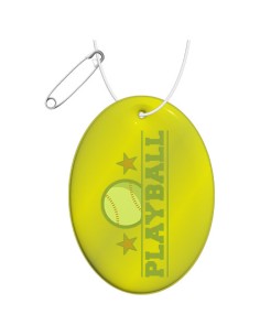 Pendaglio riflettente ovale