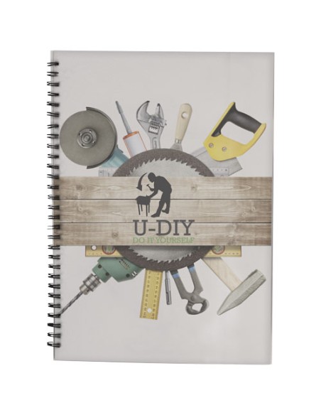 Notebook A4 spiralato Desk-Mate® con copertina in PP