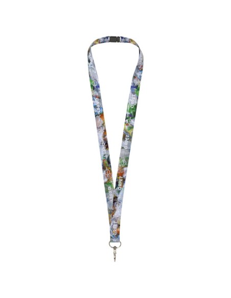 Lanyard Addie in PET riciclato con stampa in sublimazione e sgancio di sicurezza