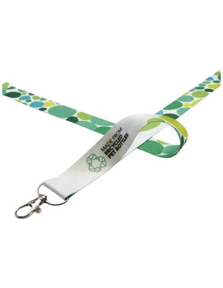 Lanyard Addie in PET riciclato con stampa in sublimazione e sgancio di sicurezza