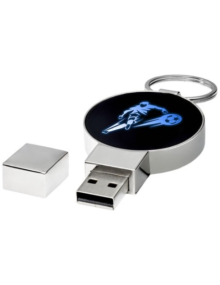 USB rotonda con logo luminoso