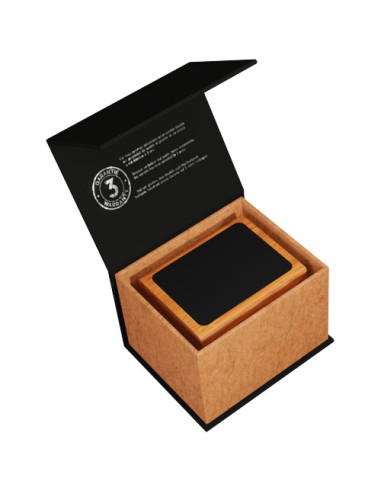 Portamatite in legno con logo luminoso e doppia uscita USB SCX.design O12