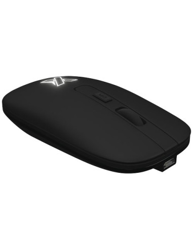 Mouse wireless in materiale antibatterico con logo luminoso SCX.design O22