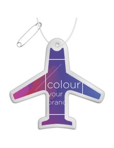 Gancio catarifrangente a forma di aeroplano in PVC con catenella RFX™