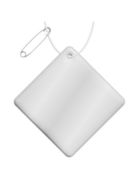 Gancio catarifrangente piccolo a forma di rombo con catenella in PVC RFX™