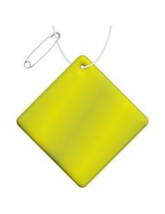 Gancio catarifrangente piccolo a forma di rombo con catenella in PVC RFX™