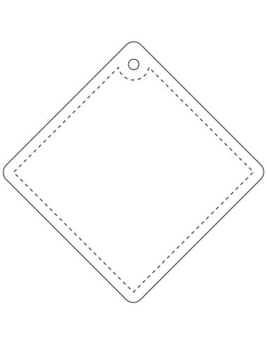 Gancio catarifrangente piccolo a forma di rombo in TPU con catenella RFX™