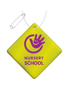 Gancio catarifrangente piccolo a forma di rombo in TPU con catenella RFX™