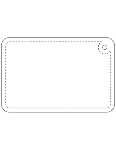 Gancio catarifrangente piccolo rettangolare in PVC con catenella RFX™