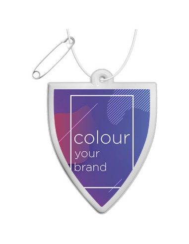 Gancio catarifrangente per badge in PVC con catenella RFX™