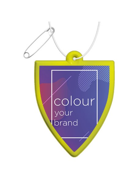 Gancio catarifrangente per badge in PVC con catenella RFX™