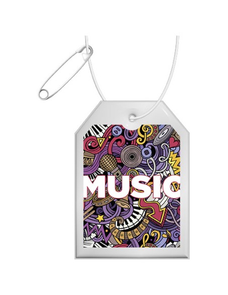 Gancio catarifrangente per etichetta in PVC con catenella RFX™ 