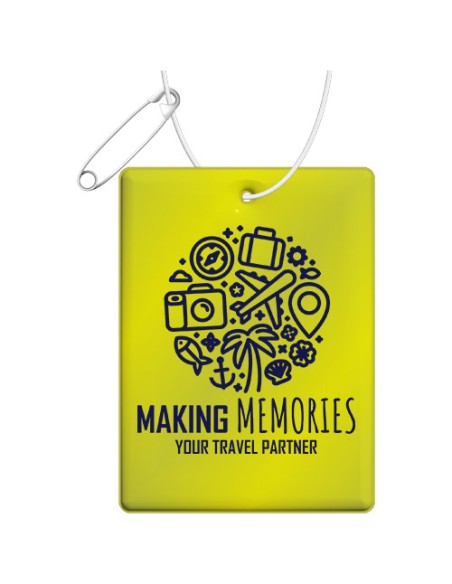 Gancio rettangolare catarifrangente grande in TPU con catenella RFX™