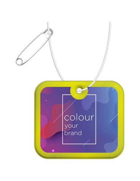 Gancio rettangolare XL in PVC catarifrangente con catenella RFX™