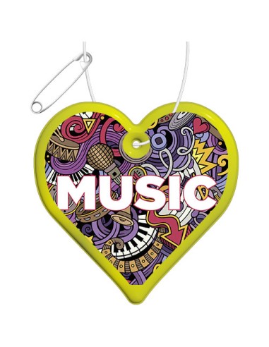 Gancio catarifrangente a forma di cuore in PVC con catenella RFX™