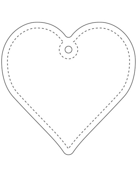 Gancio catarifrangente a forma di cuore in TPU con catenella RFX™