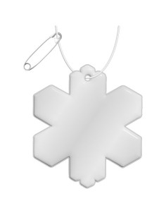 Gancio catarifrangente a forma di fiocco di neve in PVC con catenella RFX™