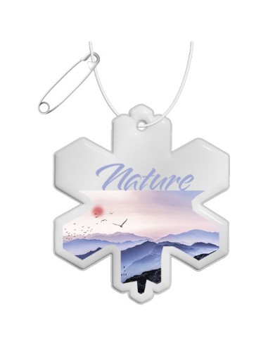 Gancio catarifrangente a forma di fiocco di neve in PVC con catenella RFX™