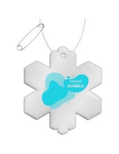 Gancio catarifrangente a forma di fiocco di neve in TPU con catenella RFX™