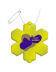 Gancio catarifrangente a forma di fiocco di neve in TPU con catenella RFX™