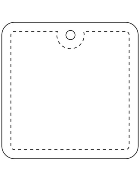 Gancio in PVC catarifrangente quadrato con catenella RFX™ 