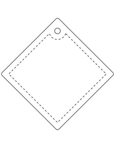 Gancio catarifrangente grande a forma di rombo in PVC con catenella RFX™