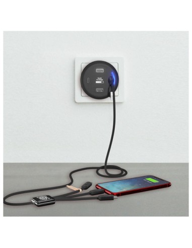 Caricabatterie smart home con logo luminoso SCX.design H11