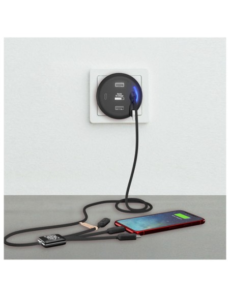 Caricabatterie smart home con logo luminoso SCX.design H11