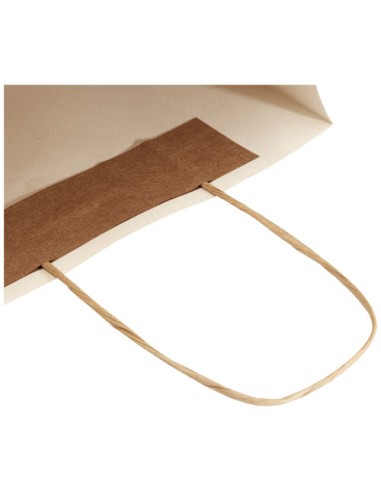 Shopper in carta da 150g/m2 realizzato con scarti agricoli con manici intrecciati - 24 x 9 x 32 cm