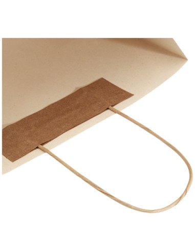 Shopper in carta da 150g/m2 realizzato con scarti agricoli con manici intrecciati - 31 x 12 x 25 cm