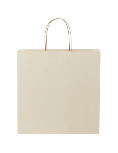 Shopper in carta da 150g/m2 realizzato con scarti agricoli con manici intrecciati - 31 x 12 x 31 cm