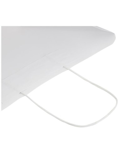 Shopper in carta kraft da 120g/m2 con manici intrecciati - 31 x 12 x 31 cm