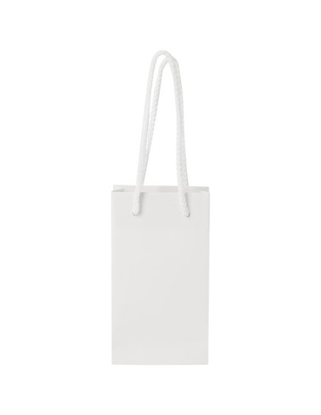 Sacchetto in carta integra da 170 g/m2 realizzato a mano con manici in cordino di plastica - 9,5 x 4 x 17 cm