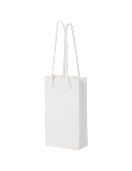 Sacchetto in carta integra da 170 g/m2 realizzato a mano con manici in cordino di plastica - 9,5 x 4 x 17 cm