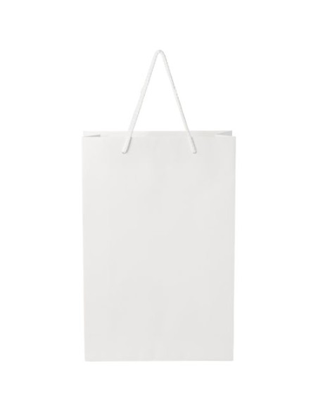 Sacchetto in carta integra da 170 g/m2 realizzato a mano con manici in cordino di plastica - 24 x 9 x 36 cm
