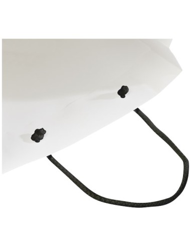 Sacchetto in carta integra da 170 g/m2 realizzato a mano con manici in cordino di plastica - 24 x 9 x 36 cm